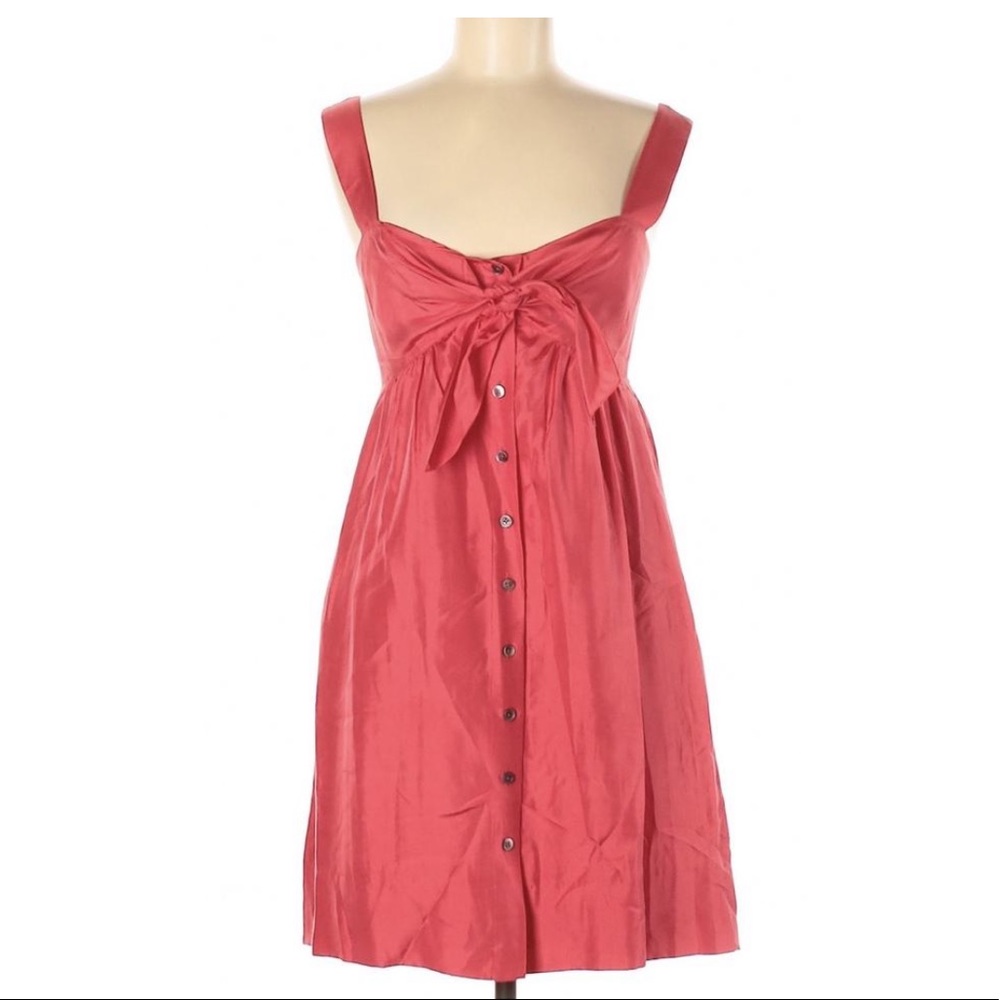 Elie Tahari Watermelon Pink Silk Sundress